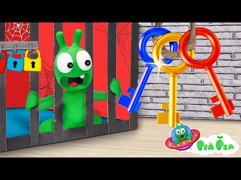 PeaPea Finds Colorful Keys To Escape - Funny Adventures for Kids