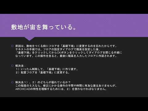 ARCHICAD Magic・よくあるミス・敷地が宙を舞っている。