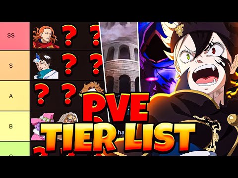 *UPDATED* PVE TIER LIST! WHICH UNITS TO USE IN EVERY GAMEMODE! | Black Clover Mobile