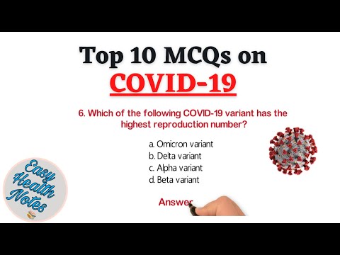 Top 10 Important Multiple Choice Questions (MCQs) on COVID-19 (Novel coronavirus)_Health exams 2022