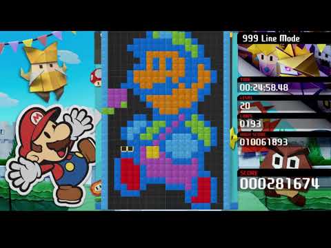 Drawing Luigi on Tetris 99