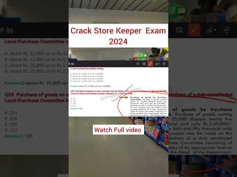 MCQ For Store Keeper GFR RULE 155