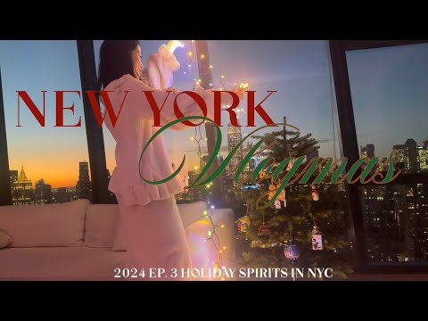 Vlogmas 2024 Ep 3 🎄 | decorating my first nyc christmas tree, holiday festivities & pop up bagels!