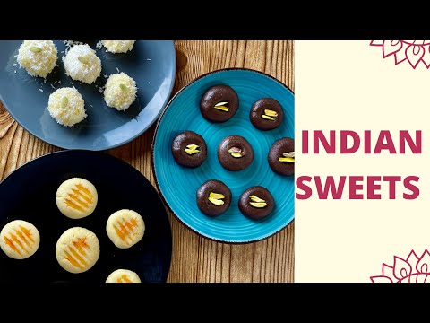 INDIAN Sweets Recipe | Chocolate Peda | Coconut Ladu | Milk Peda |