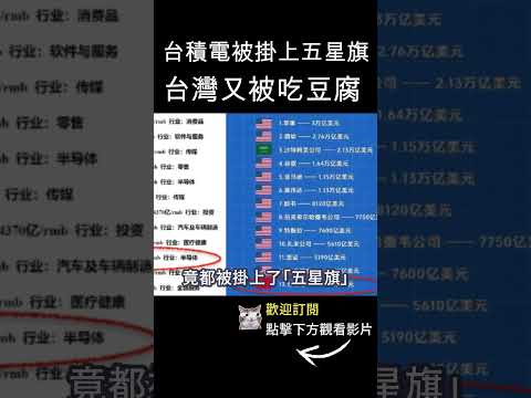 台灣又被吃豆腐 台積電竟被掛上五星旗 #shorts