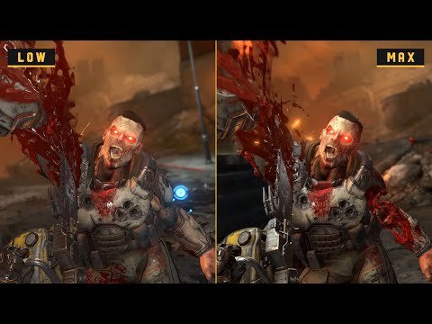 DOOM Eternal low vs. ultra graphics comparison