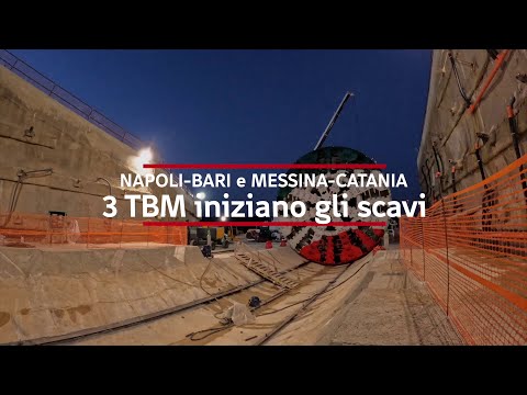 Videonews: Ceremony for the simultaneous launch of 3 TBMs to relaunch the South of Italy