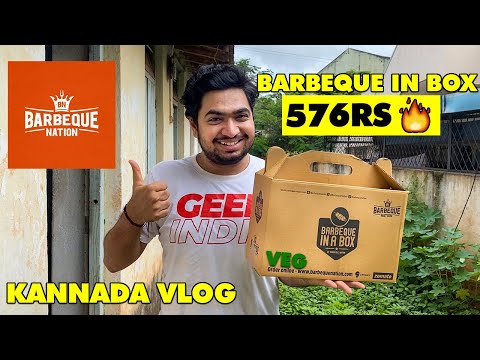 Barbeque Nation Veg Box Unboxing 🔥 in KANNADA | Barbeque in Box | UNLIMITED FOOD AT HOME?? #Hubli