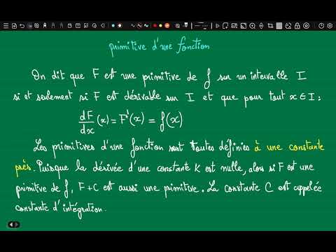 Cours de physique-chimie, Terminale, outils mathématiques, primitives, part 1