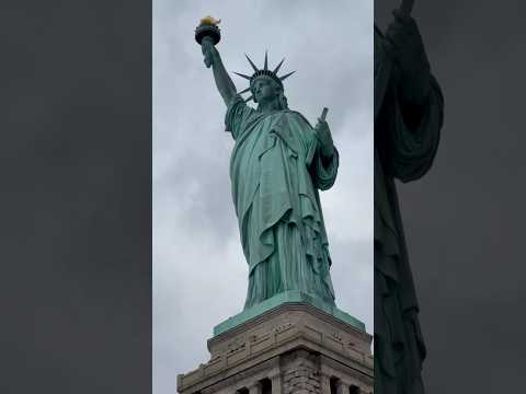 Spectacular View of the Manhattan Skyline from the Iconic Statue of Liberty on Liberty Island! #nyc