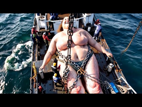 Giant sea creatures caught by fishermen🐟🌊but hidden from the world