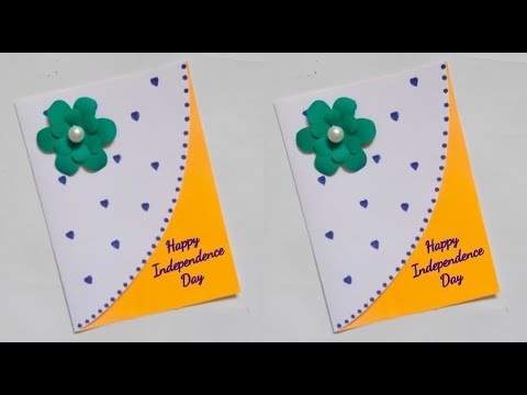 tricolour handmade card making idea 2022/15th august special card/independence day card/white paper