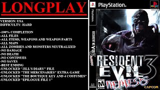 Resident Evil 3: Nemesis [USA] (PlayStation) - (Longplay | Hard Difficulty | Best Ending Path)