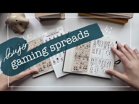 cozy gaming spreads in my planner | LindseyScribbles