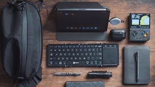 My Sling Bag Micro Work Setup  • iPad mini + Foldable Keyboard and more!