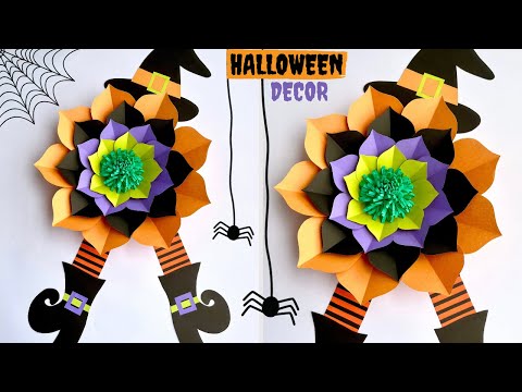 Halloween Decoration Ideas👻🎃 / DIY Halloween Paper Crafts / Paper Flower