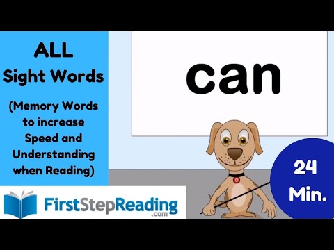 All Sight Words Videos/ Grade 1-3/ Dolch Words/ Fry Words/Memory Words/ Kindergarten/ Read/ Memorize