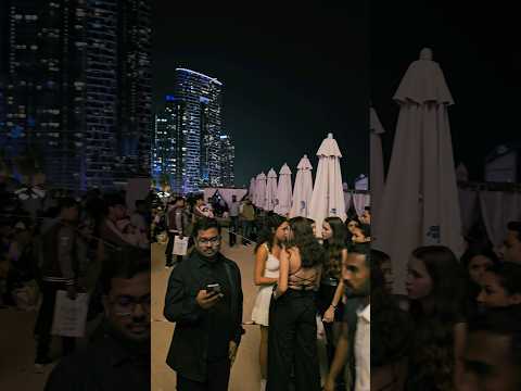 New Year 2024 Night Crowd in JBR #shorts #dubai #travel #viral