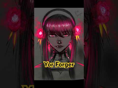 Yor Forger Spy X family  #glowart #animedrawing #digitalanimeart #anime  #yorforger