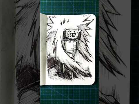 Speed drawing Pervy Sage Jiraiya 😳 #shorts #anime #drawing