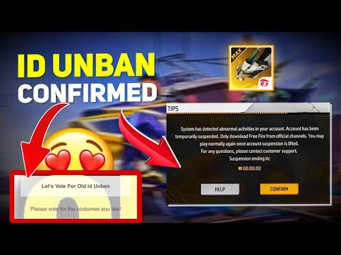 GOOD NEWS😍OLD ID UNBAN CONFIRM🇮🇳LETS VOTE FOR OLD ID UNBAN REALITY😱 PLZ @FreeFireIndiaOfficial