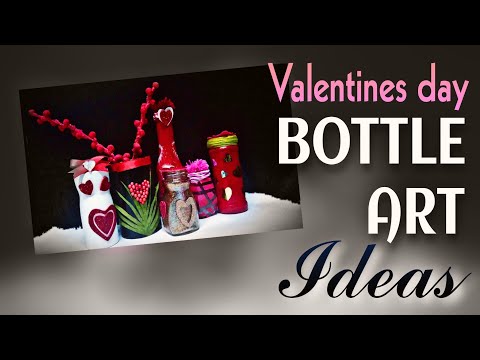 Valentines day Bottle Art Ideas Valentines day special DIY Creative Potential of Bottles