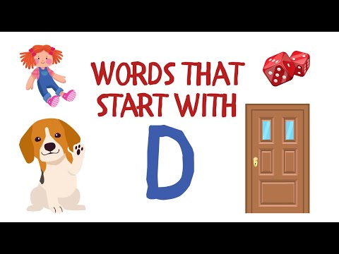 Words Starting with D: Pre-K learning videos about the alphabet