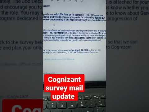 Cognizant survey mail update