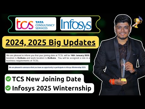 🔥TCS, Infosys 2024-2025 Big Updates | TCS New Joining : 16 Jan | Infosys Winternship 2025 Update