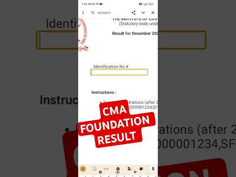 CMA FOUNDATION RESULT OUT #cma #cmafoundation #cmafoundationresult #cmafoundationdec2024