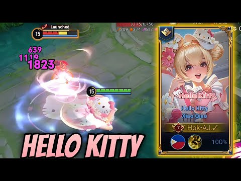 XIAO QIAO "HELLO KITTY SKIN" 😸😻 - XIAO QIAO NORMAL MATCH GAMEPLAY - HONOR OF KINGS