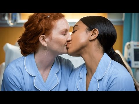 Nurse Women Kissing for the First Time | Lesbian Love