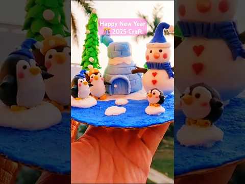 DIY Happy New Year Clay Craft#shorts#youtubeshorts #art