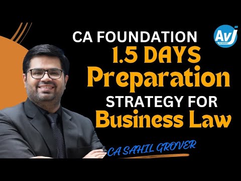 1.5 Days Revision Plan for Business Law  | CA Foundation June 24 exams