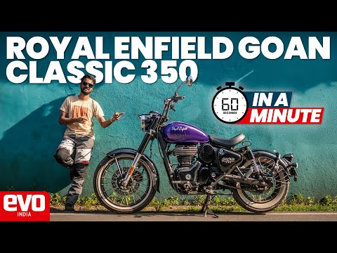 Royal Enfield Goan Classic 350 | Review in a minute | A bobber without the compromise? | @evoIndia