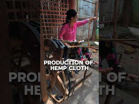 ASMR of women in Vietnam making cloth goods out of hemp #vietnam #hemp #skill #travel #hagiang