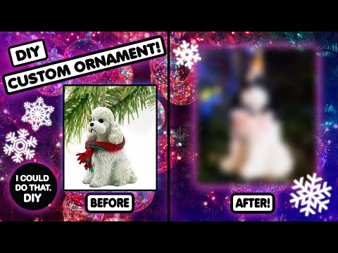 Custom Ornament Repaint: Parti Poodle Christmas Ornament!