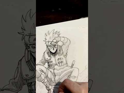 Drawing Kakashi #drawing #mangadrawing #anime #naruto #drawingtimelapse