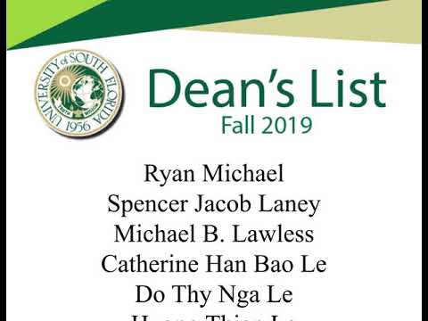 Fall 2019 Dean's List Honorees