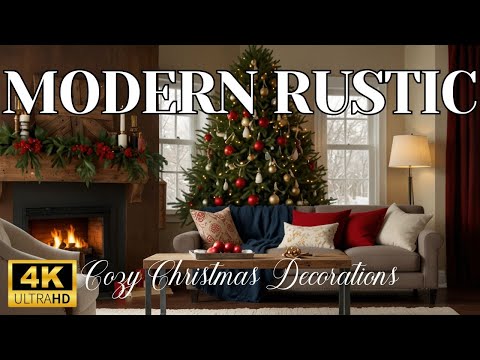 4K Modern Rustic Farmhouse Christmas Decor Ideas for 2024: Cozy, Elegant & Trending