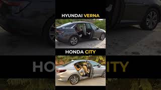 Hyundai 😍 Verna v/s HONDA City | rear seat big compare | #shorts#viral