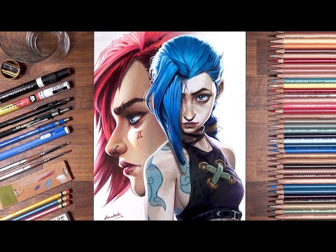 Drawing Arcane: VI & Jinx | drawholic