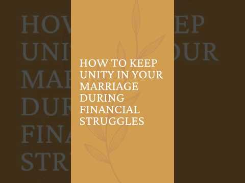 How to Keep Unity in Your Marriage During Financial Struggles #christiancontent