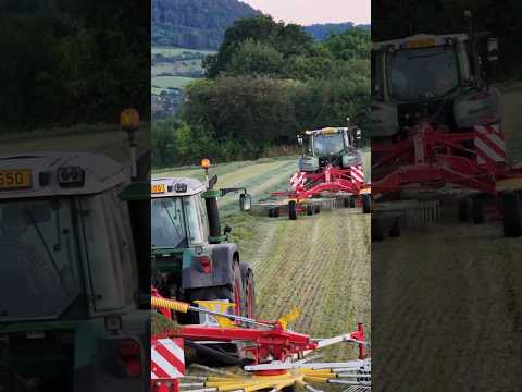 Double Fendt with Pöttinger raking silage | Luxembourg 2024