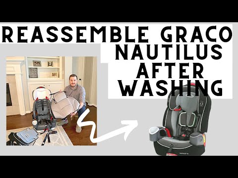 Graco Car Seat Fabric Reassembly || How to put the Graco car seat cushions back on after washing