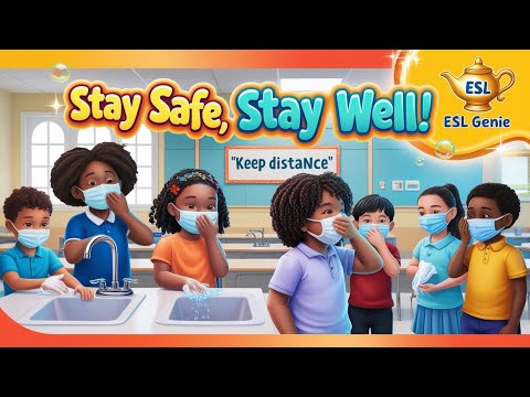 Wash, Mask, Distance! A Fun Song About Staying Safe During Pandemics #eslsong #eslvocabulary