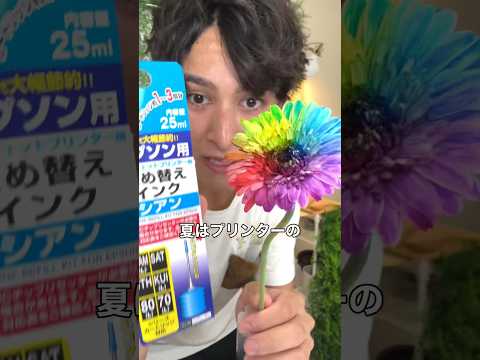 100均でレインボーお花を作る方法🌈｜そらベジ🥝ガーデンハック #自由研究 #夏休み