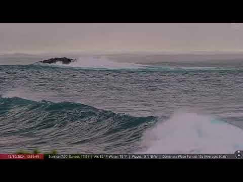 Dec 10, 2024:  XL Wave Forecast = Big Wave Surfing at Historic Waimea Bay, North Shore of Oahu