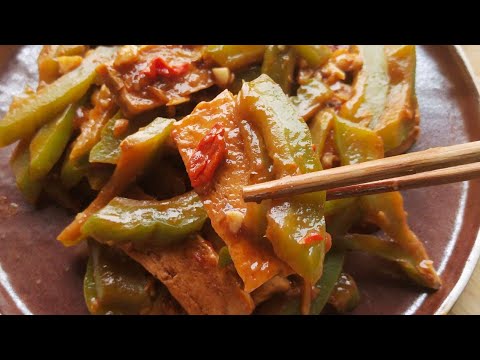 Best bitter gourd recipe | BRAISED FROZEN TOFU WITH BITTER GOURD | Easy vegan recipe |