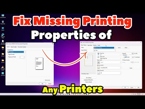 How to Fix Missing Printer Properties Error of Any Printer in Any Windows PC or Laptop